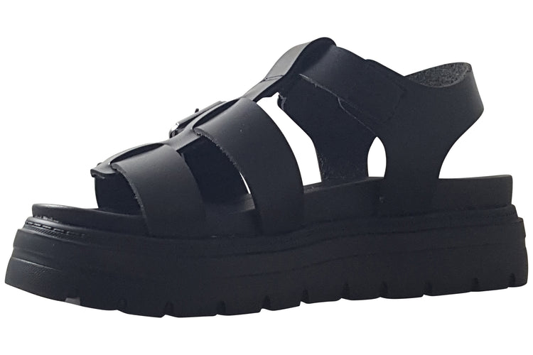 Heavenly Feet Oakley Black Womens Sandals
