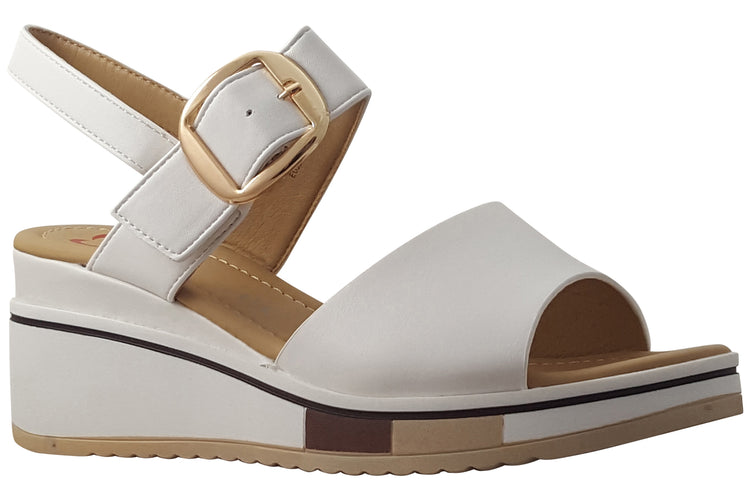 Heavenly Feet Olina White Womens Sandals