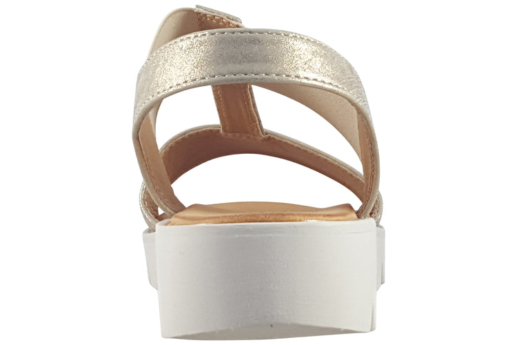 Heavenly Feet Ritz Shimmer Gold Womens Sandals