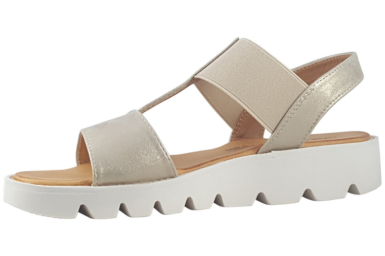 Heavenly Feet Ritz Shimmer Gold Womens Sandals