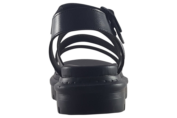 Heavenly Feet Saffron Black Womens Sandals