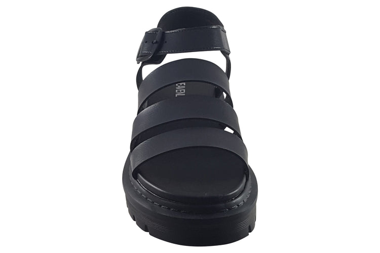 Heavenly Feet Saffron Black Womens Sandals