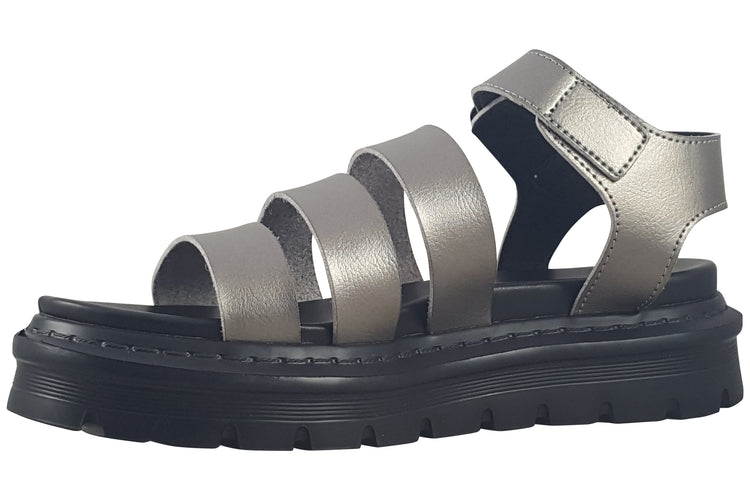 Heavenly Feet Saffron Pewter Womens Sandals