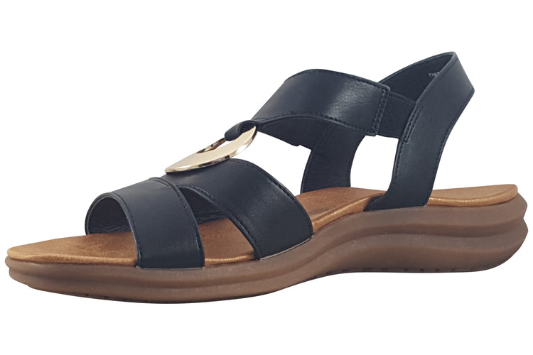 Heavenly Feet Trace Black Womens Sandals