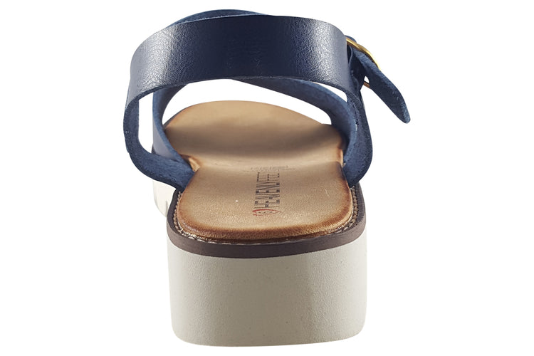 Heavenly Feet Trudy Navy Womens Sandals