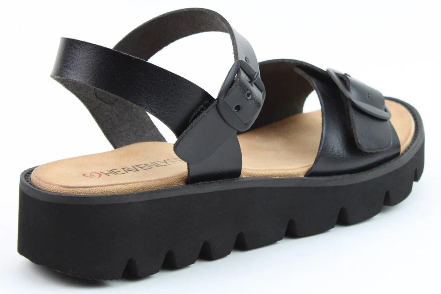 Heavenly Feet Trudy Black Womens Sandals