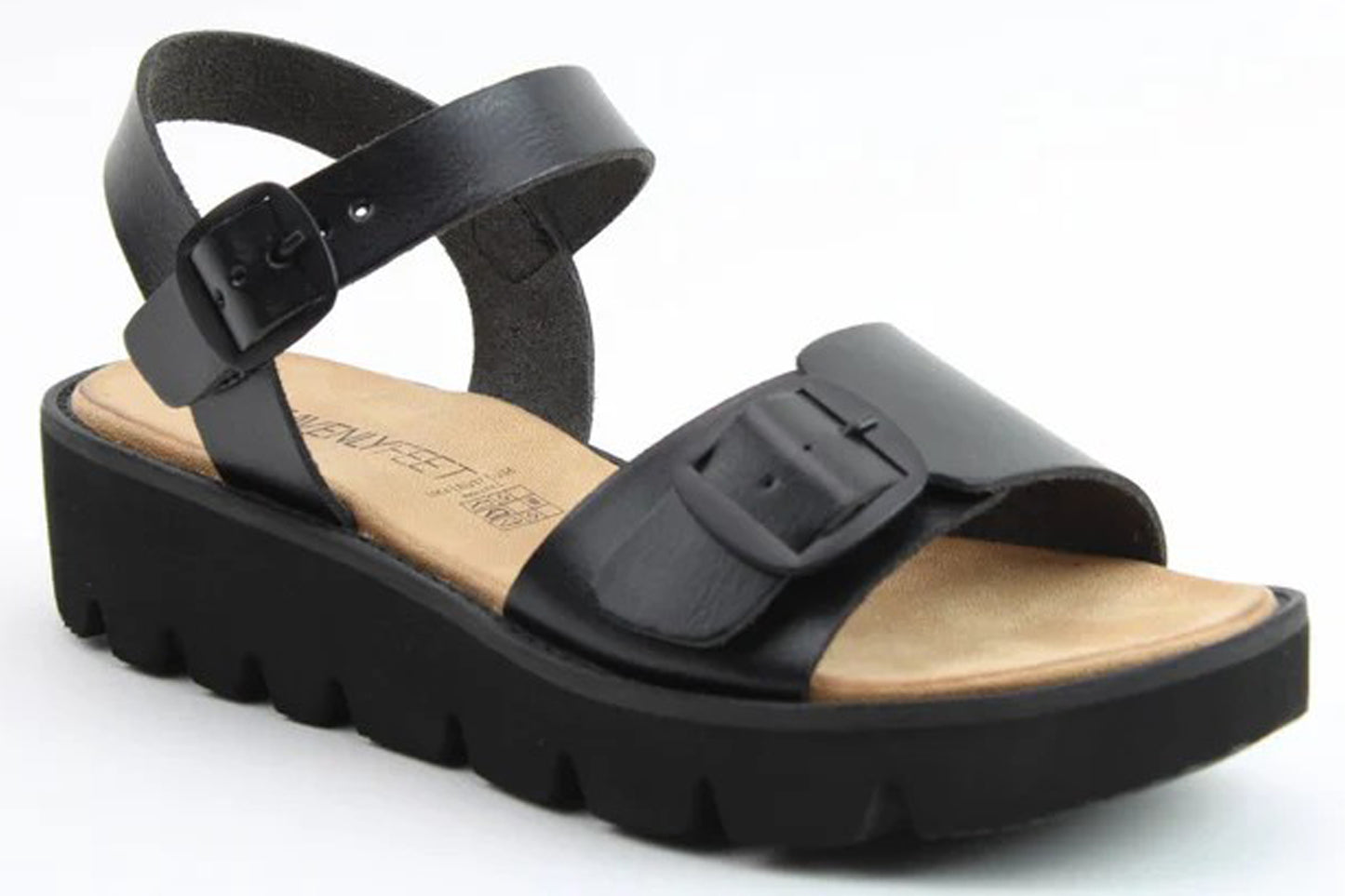 Heavenly Feet Trudy Black Womens Sandals