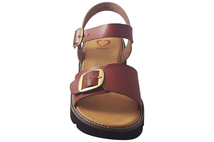Heavenly Feet Trudy Redwood Womens Sandals