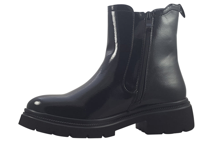 Heavenly Feet Zeta Black Patent Womens Boots