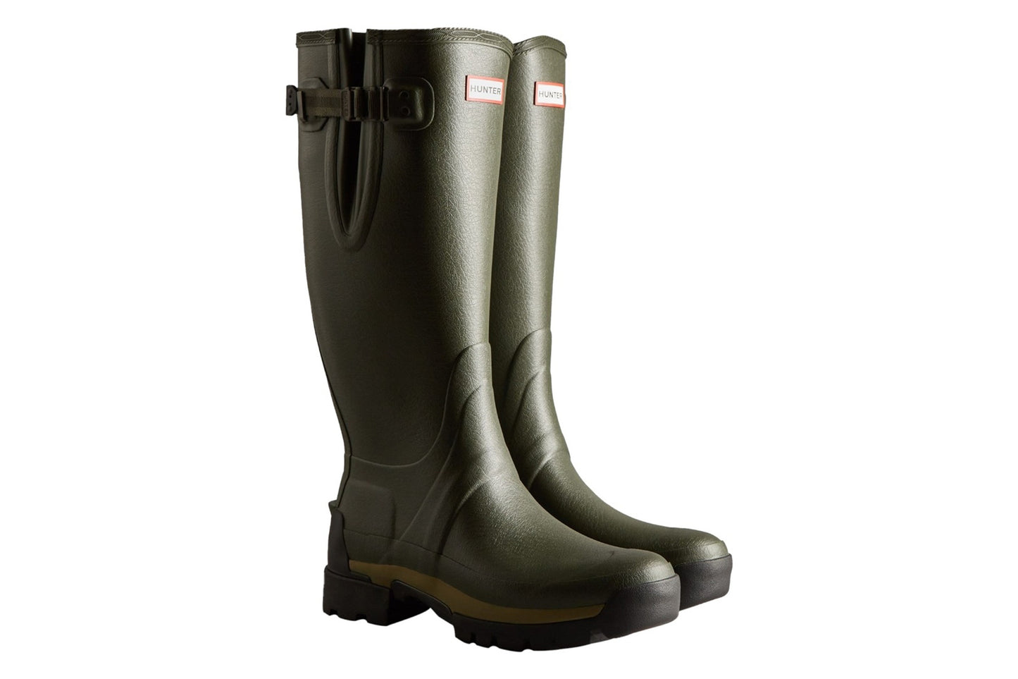 Hunter Balmoral Adjustable Olive Mens Wellies & Work Boots