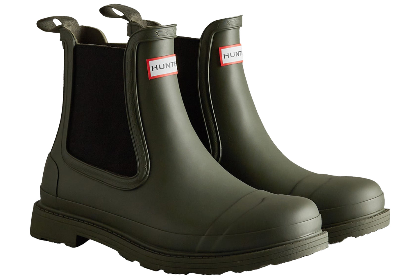 Hunter Commando Dark Olive Mens Wellies & Work Boots