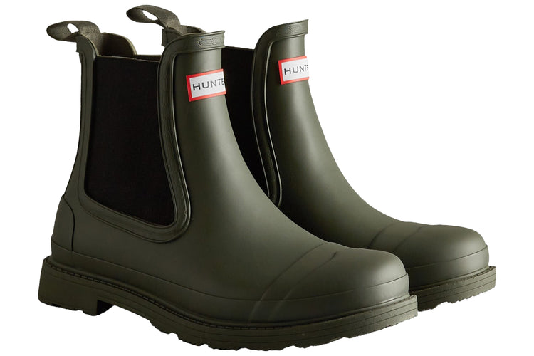 Hunter Commando Dark Olive Mens Wellies & Work Boots