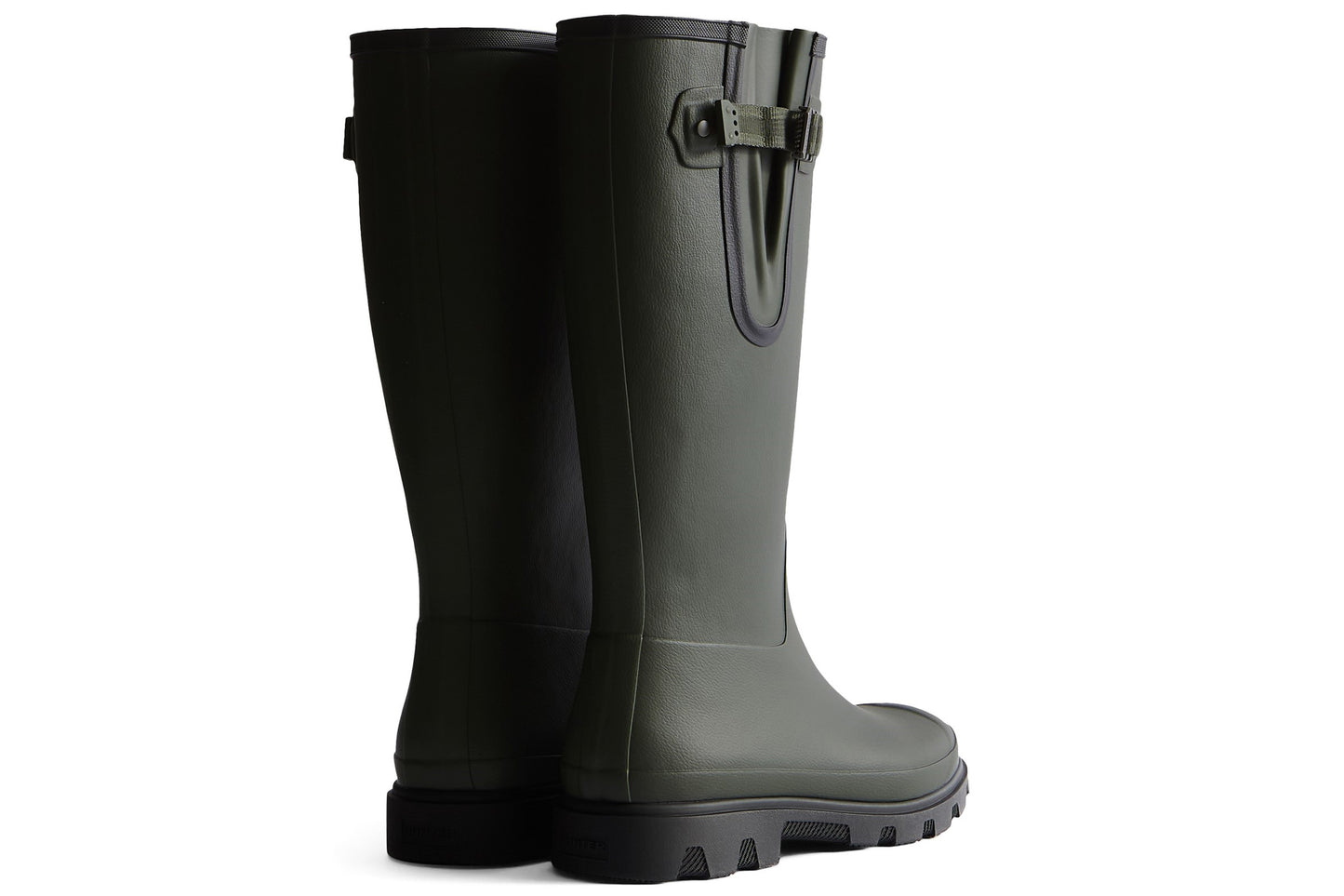 Hunter Field Downpour Adjustable Dark Olive Womens Wellingtons