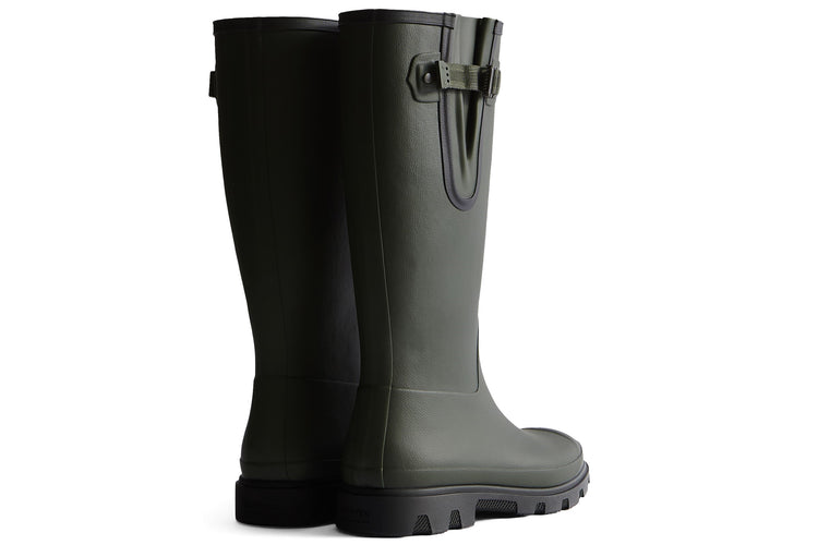 Hunter Field Downpour Adjustable Dark Olive Womens Wellingtons