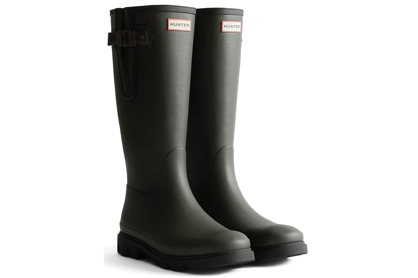 Hunter Field Downpour Adjustable Dark Olive Womens Wellingtons