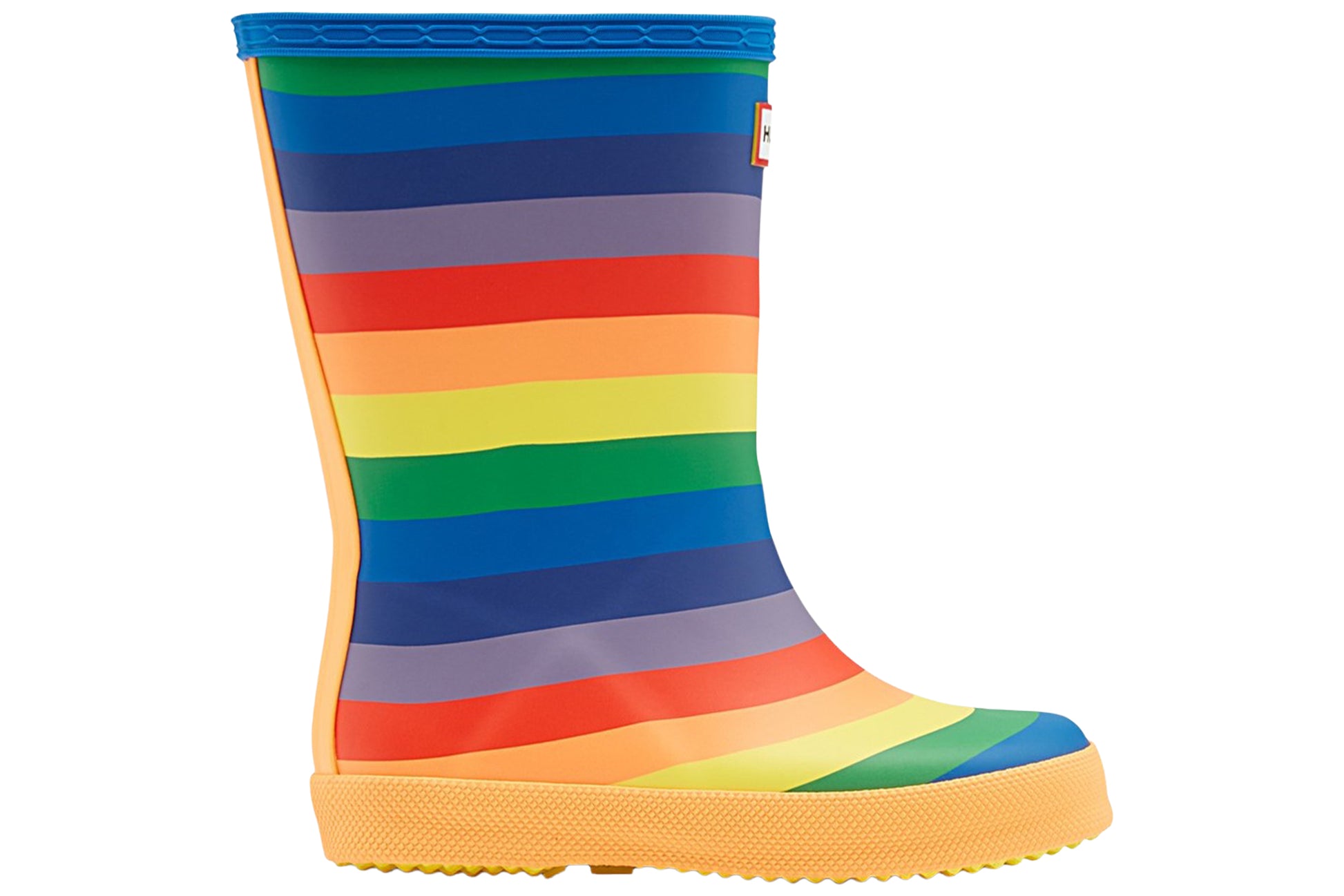 hunter-first-rainbow-print-multicoloured-childrens-wellingtons-right-flat