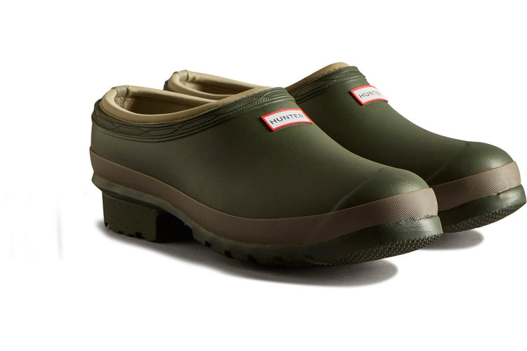 Hunter Gardener Clogs Dark Olive Mens Wellies & Work Boots