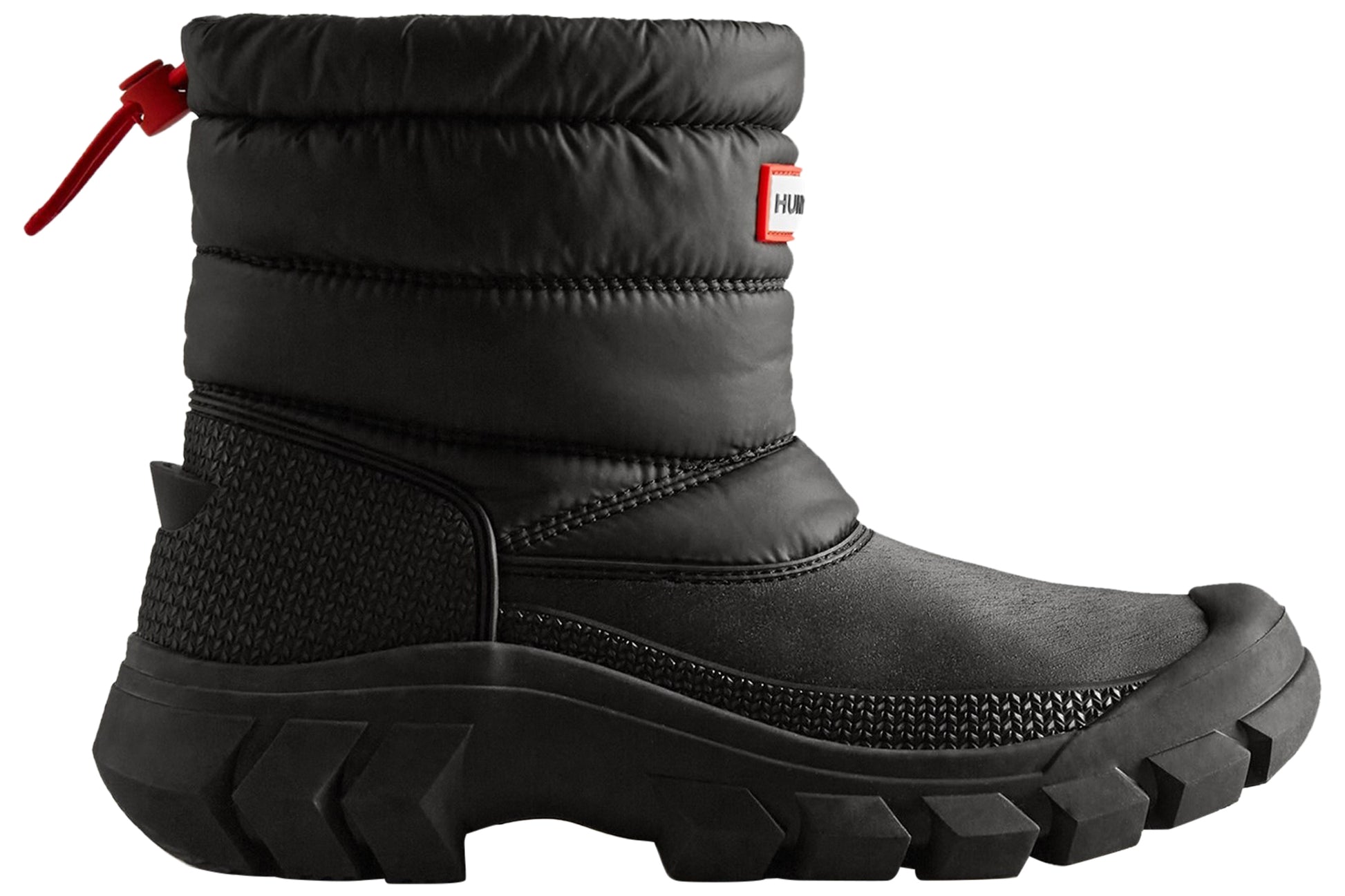 hunter-intrepid-black-patterned-wellingtons-right-flat