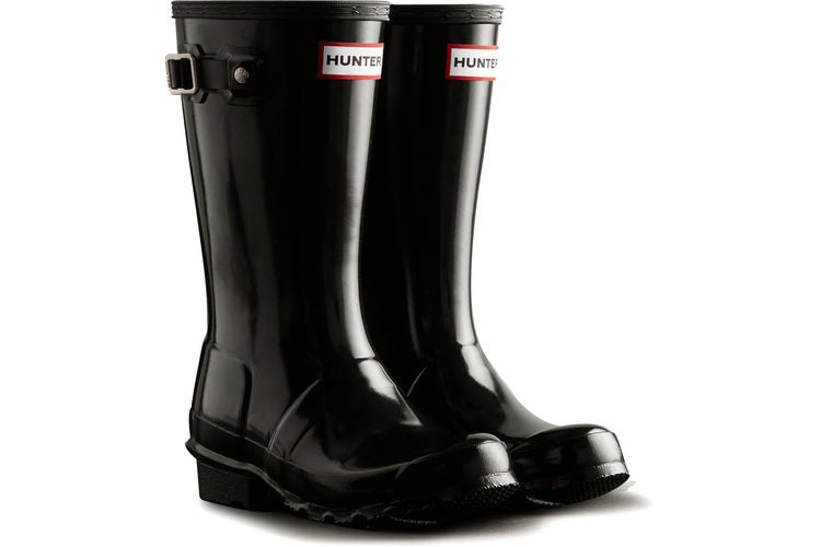 Hunter Junior Original Gloss Boot Black Boys Wellingtons