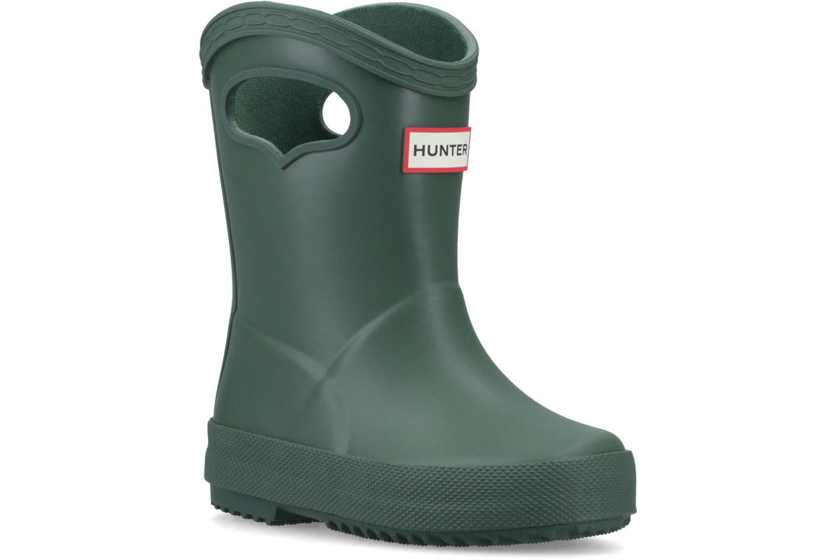 Hunter Kids First Pull on Hunter Green Boys Wellingtons