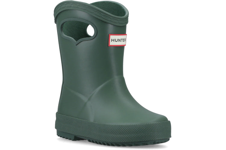 Hunter Kids First Pull on Hunter Green Boys Wellingtons