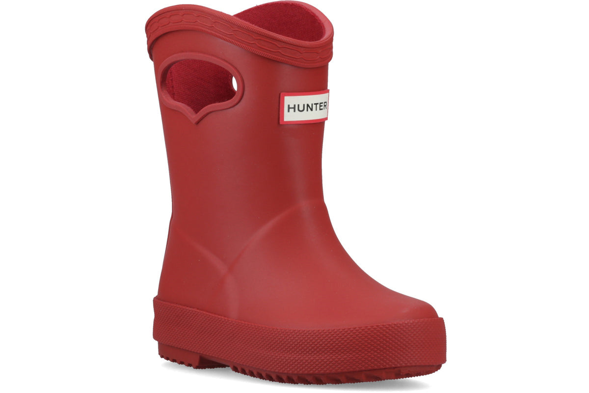 Hunter Kids 1st Pull Up Military Red Boys Wellingtons