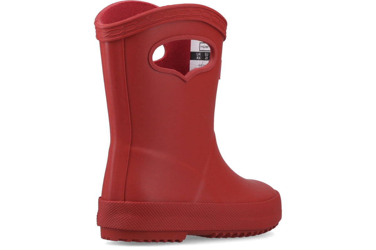 Hunter Kids 1st Pull Up Military Red Boys Wellingtons