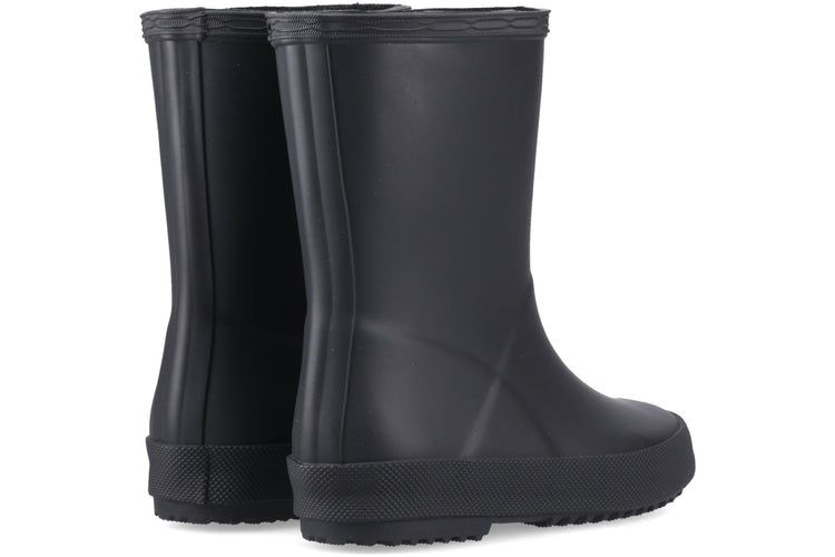 Hunter Kids First (Matte) Black Boys Wellingtons