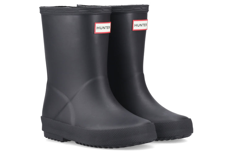Hunter Kids First (Matte) Black Boys Wellingtons