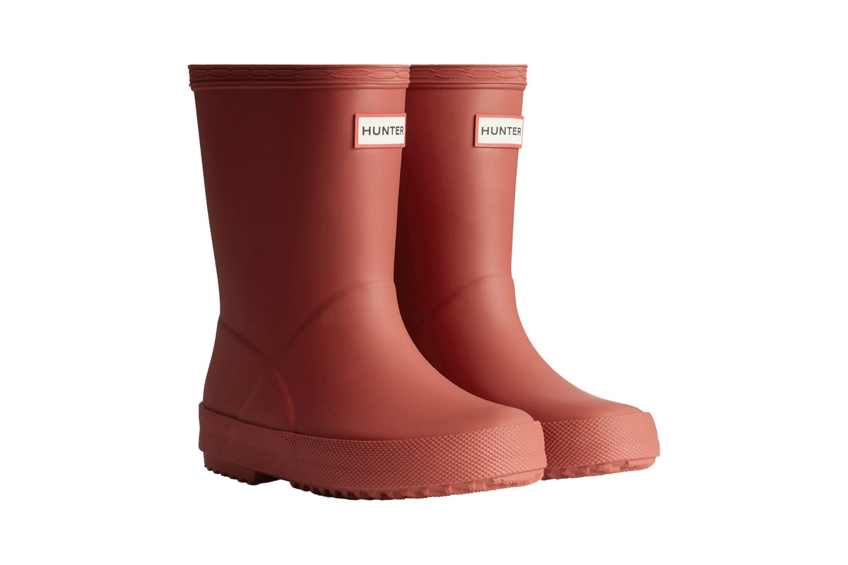 Hunter Kids First Boot Military Red Girls Wellingtons