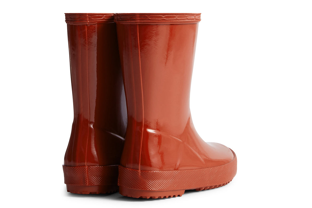 Hunter Kids First (Gloss) Military Red Girls Wellingtons
