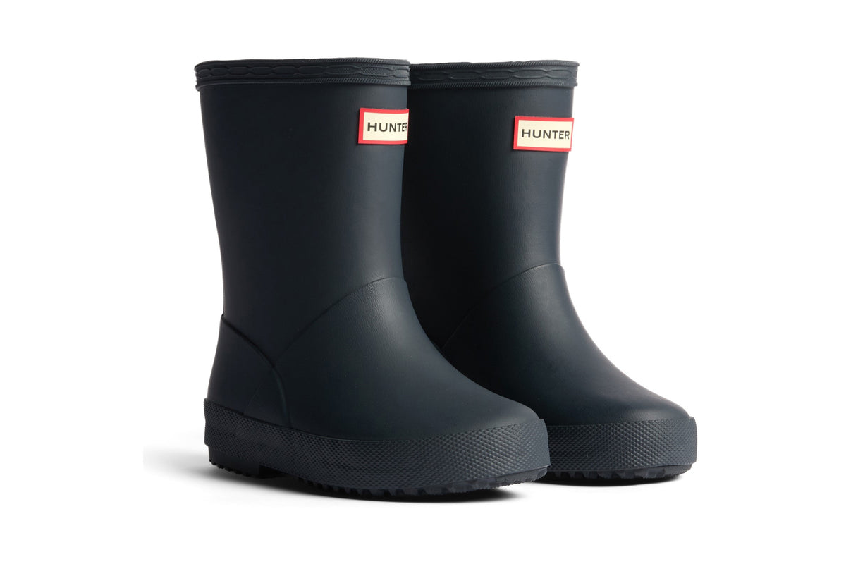 Hunter Kids First Insulated Hunter Navy Boys Wellingtons