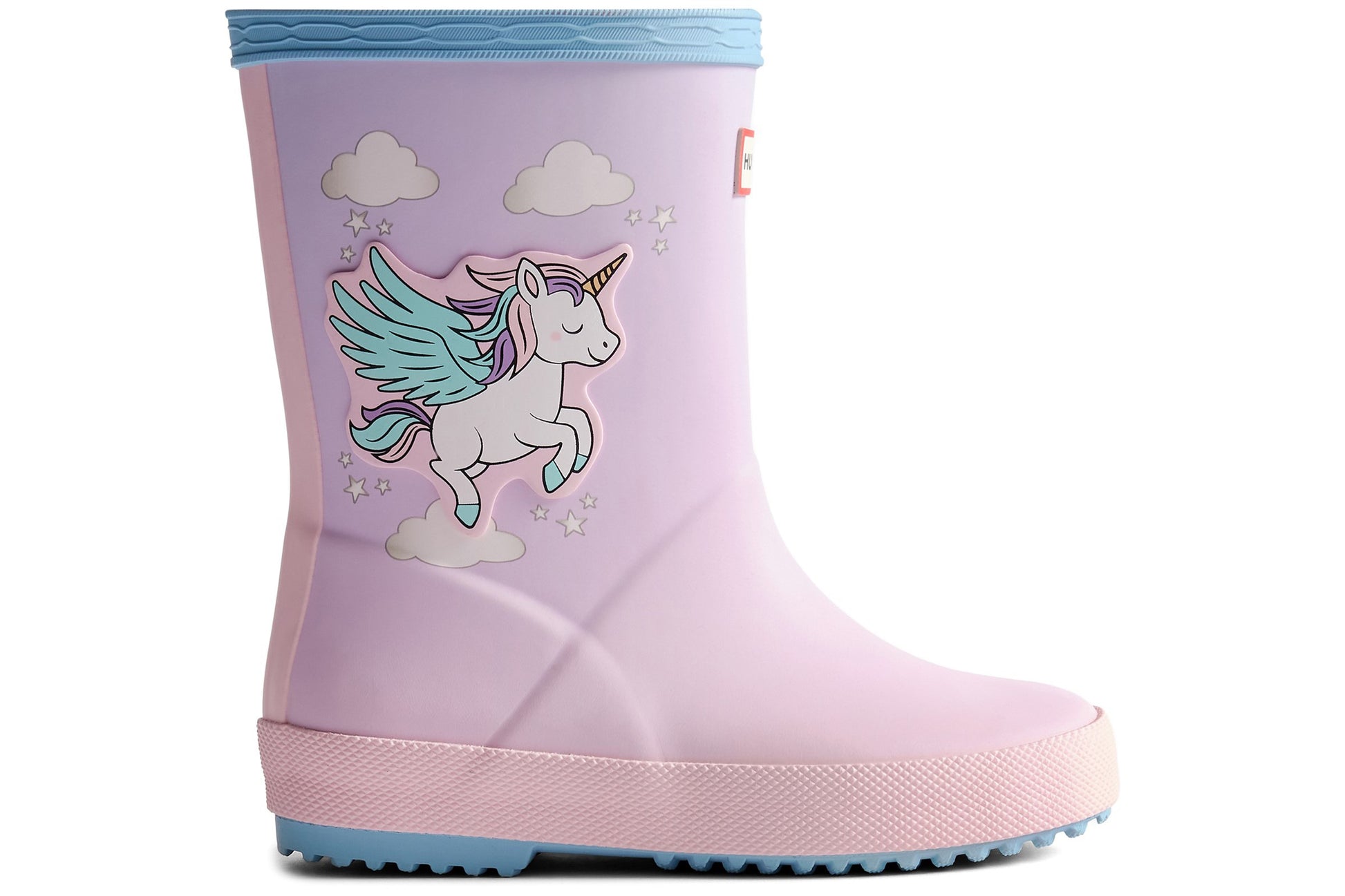 hunter-kids-first-unicorn-print-boot-blupnk-childrens-wellingtons-right-flat