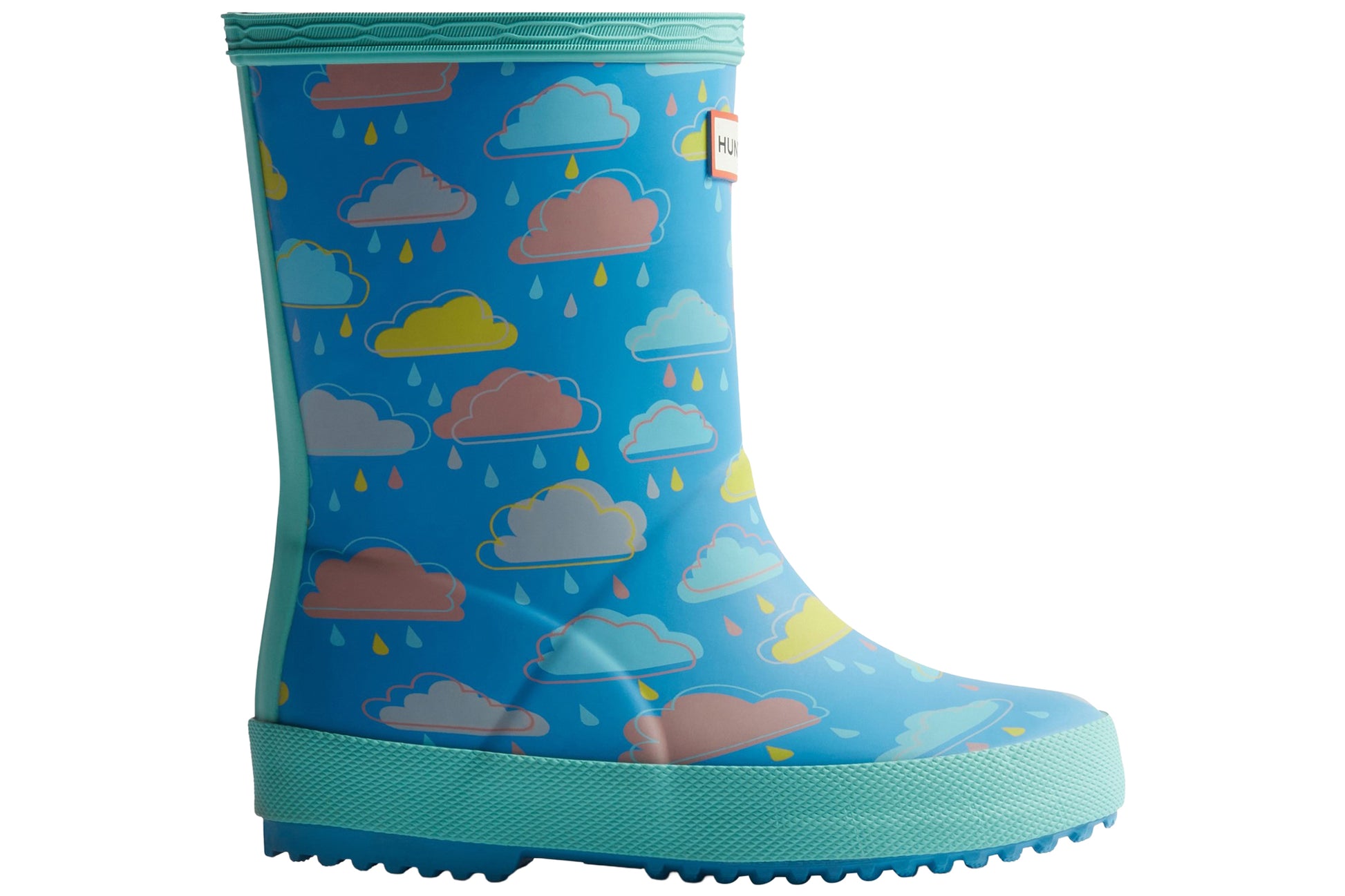 hunter-kids-rain-cloud-boot-blue-rainclouds-childrens-wellingtons-right-flat