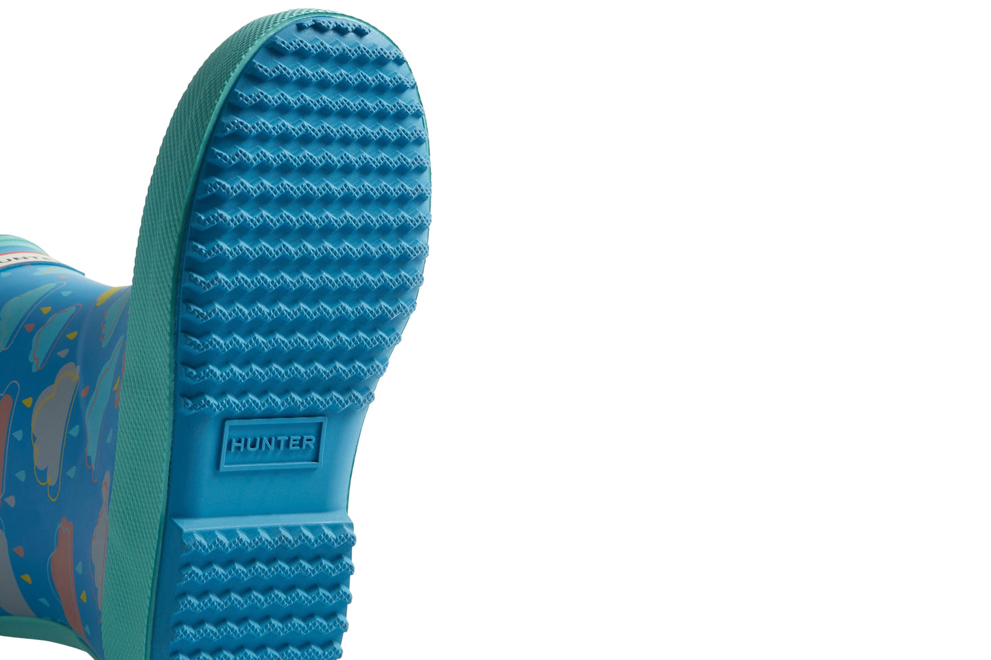 Hunter Kids Rain Cloud Boot Blue Rainclouds Girls Wellingtons