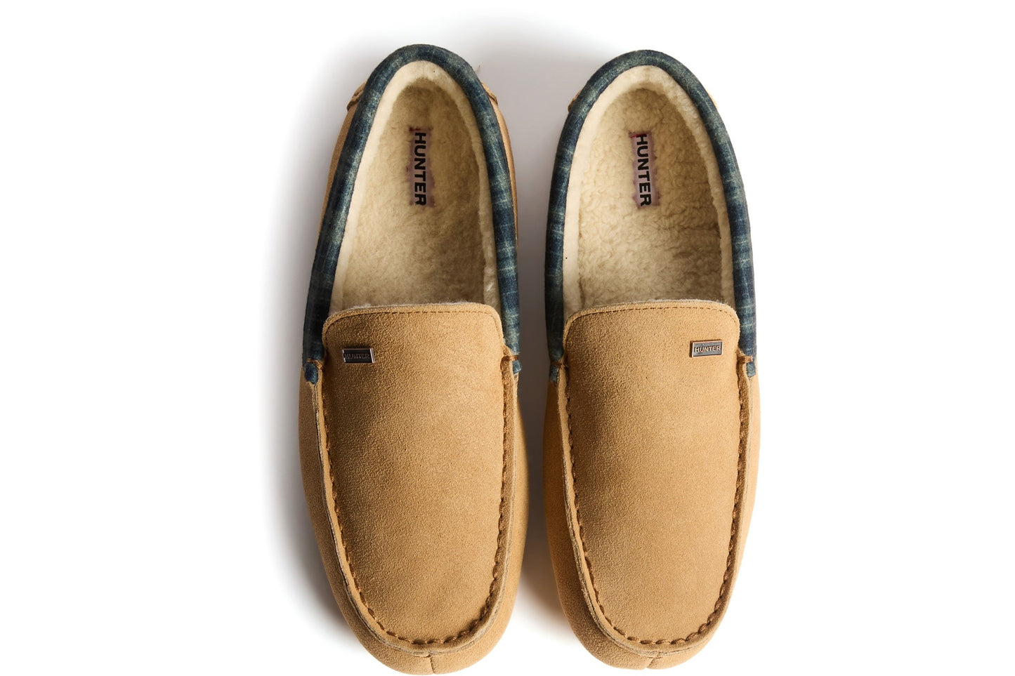 Hunter Moccassin Natural Mens Slippers
