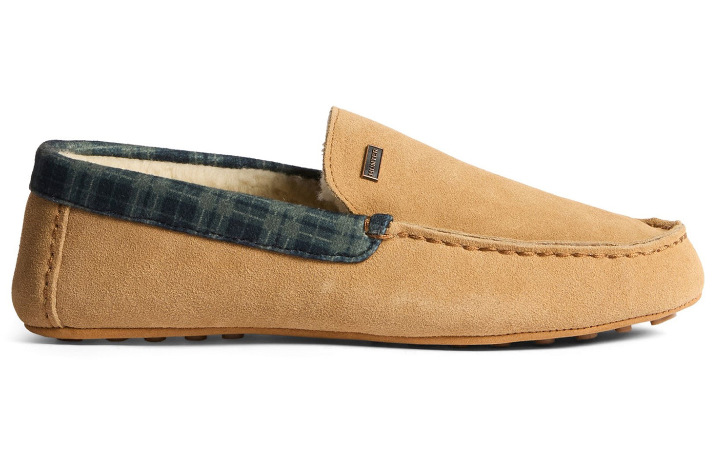 Hunter Moccassin Natural Mens Slippers