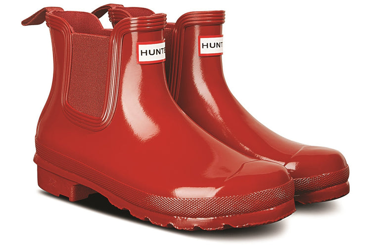 Hunter Original Chelsea Gloss Military Red Womens Wellingtons