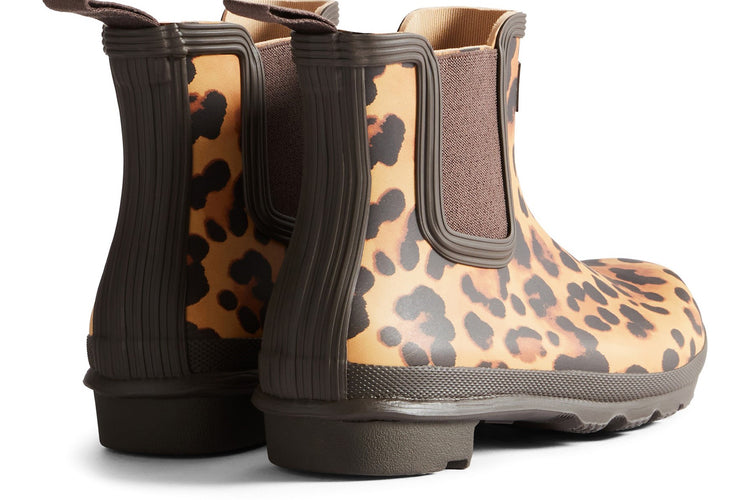 Hunter Original Chelsea Leopard Leopard Print Womens Wellingtons