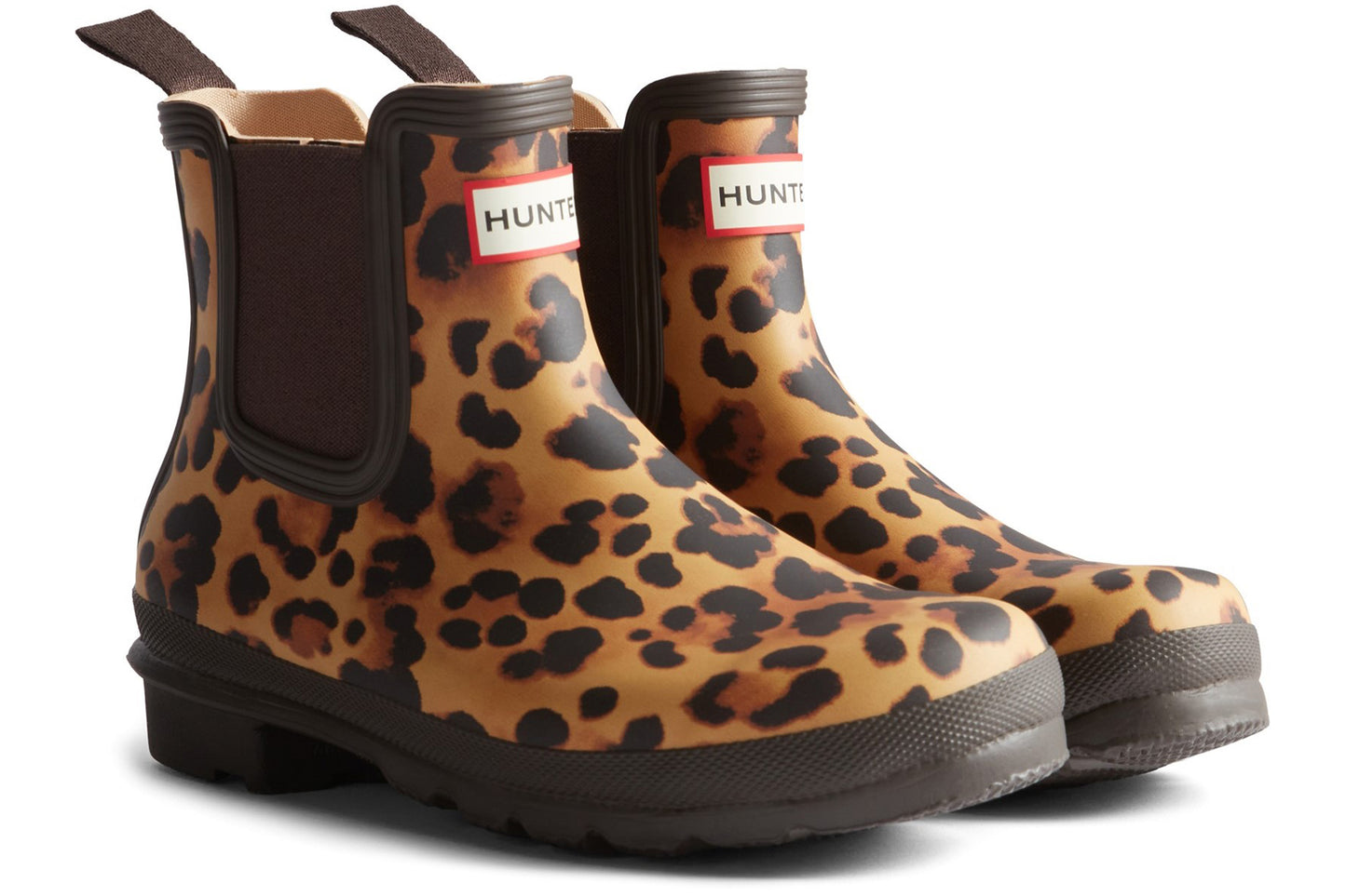 Hunter Original Chelsea Leopard Leopard Print Womens Wellingtons