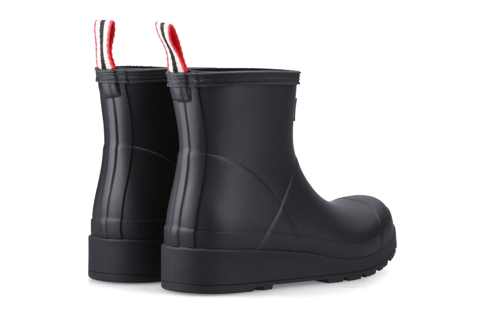 hunter-original-play-short-black-plain-rubber-wellingtons-back-pair