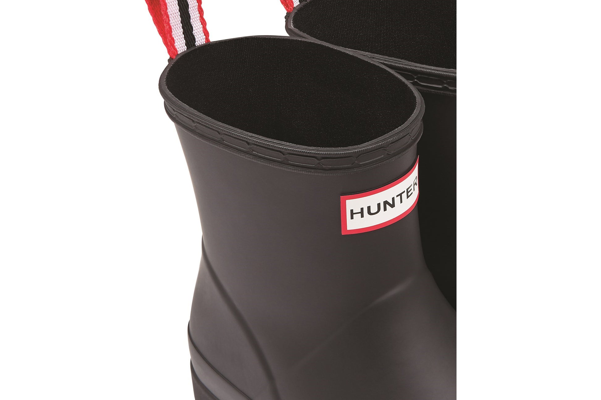 hunter-original-play-short-black-plain-rubber-wellingtons-close