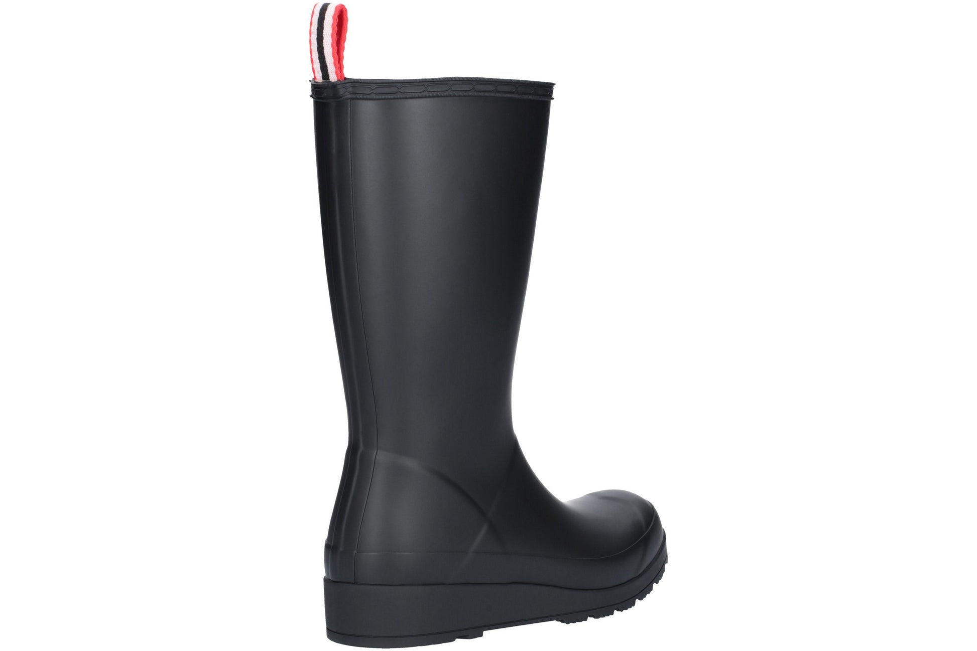 hunter-original-play-tall-black-plain-rubber-wellingtons-back