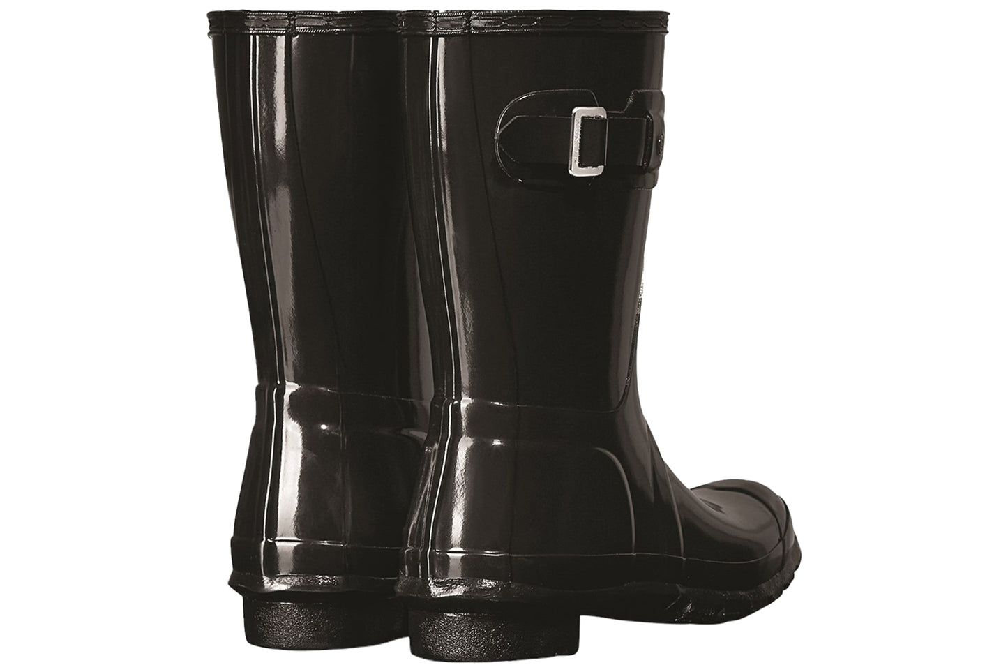 Hunter Original Short Gloss Black Womens Wellingtons