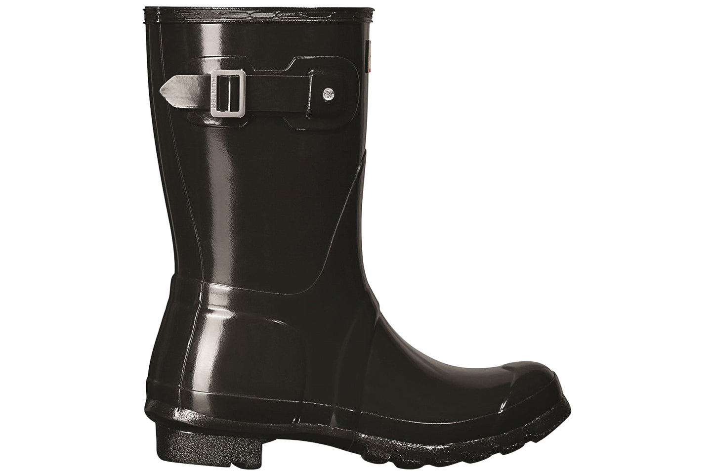 Hunter Original Short Gloss Black Womens Wellingtons