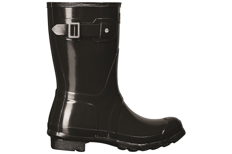 Hunter Original Short Gloss Black Womens Wellingtons