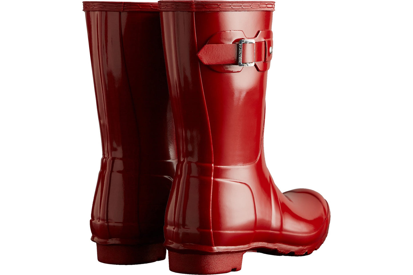 Hunter Original Short Gloss Military Red Womens Wellingtons