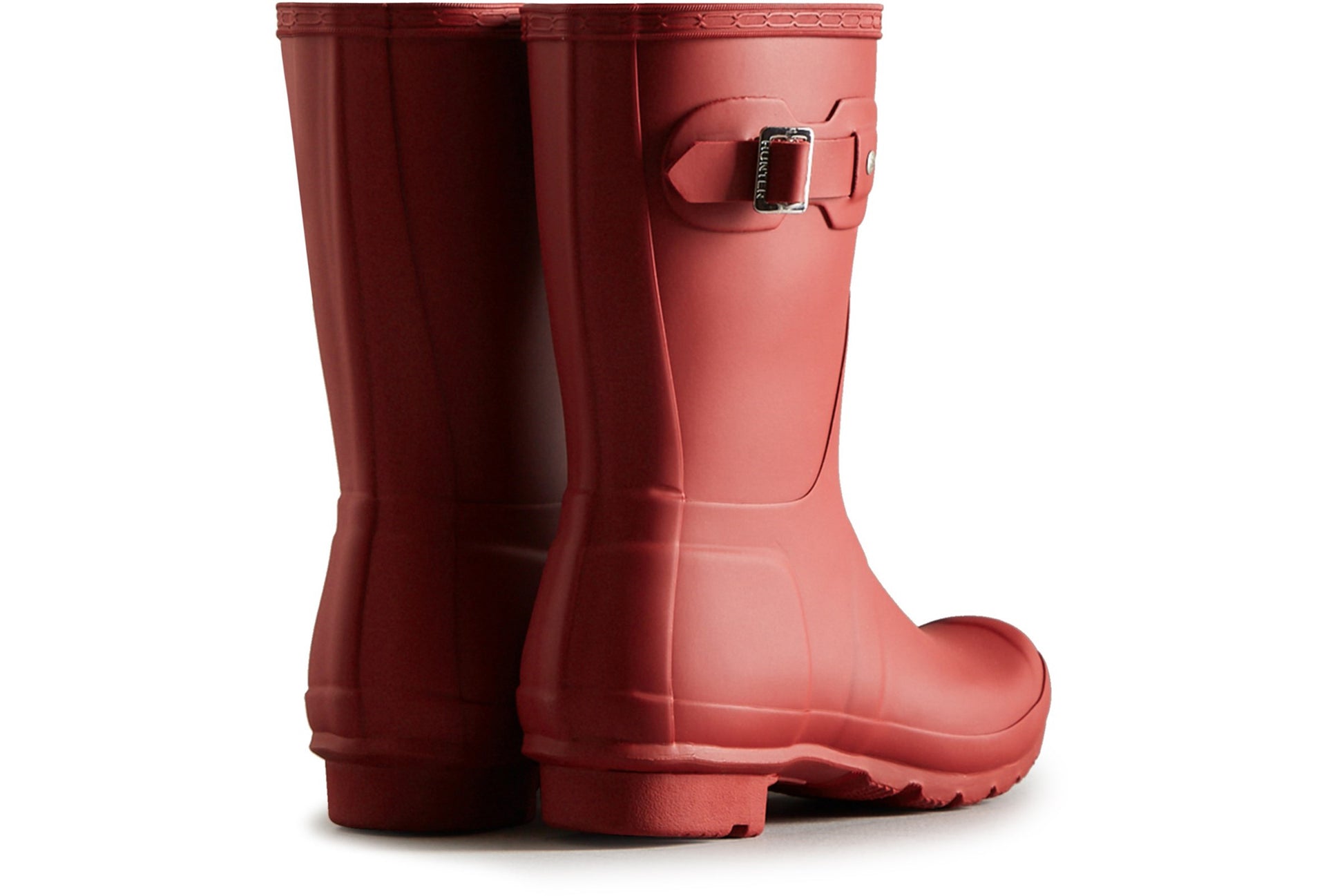hunter-original-short-red-patterned-wellingtons-back