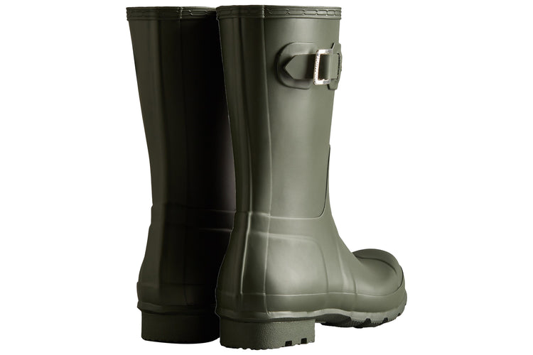 Hunter Original Short Wellington  Dark Olive Mens Wellies & Work Boots