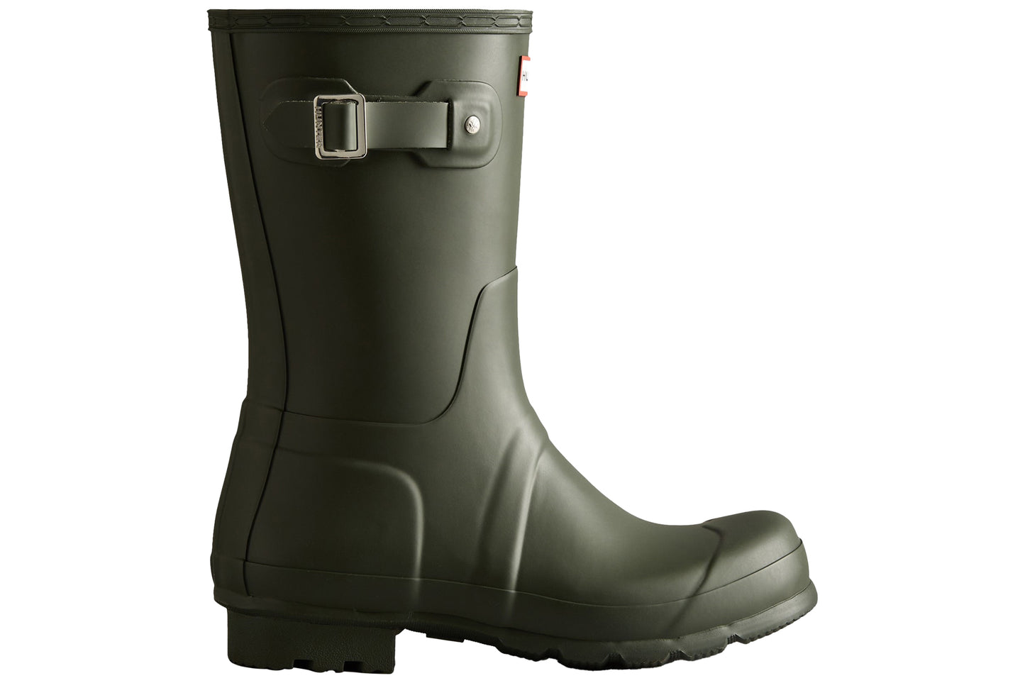 Hunter Original Short Wellington  Dark Olive Mens Wellies & Work Boots